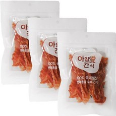 아침애 강아지 수제간식 3개세트 특가전, 3개, 닭가슴살 육포 70g - 댕댕이냥냥