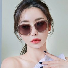 멜라크메 남여공용 편광 오버 라운드 스퀘어 캣츠 브라운 선글라스