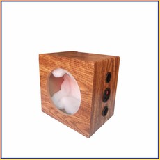 차량용우퍼 8inch10inch PVC나무무늬 우퍼스피커 수동적인 빈통 나무상자 자동차 개조 스피커 확성기 가정, T08-카키색 10inch흡입 추가 소리스펀지 미포함 고음 확성기 구멍