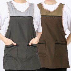 대박가운 DWLA23 망사앞치마 간병사 요양원 단체 심플 여름, DWLA23_블랙*브라운M