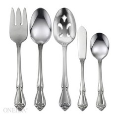Oneida True Rose Casual Serving Set 18/0 Stainless 5 Piece Set Oneida True Rose 캐주얼 서빙 세트 18/0 스테, 1