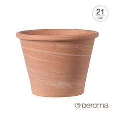 [천삼백케이] [데로마] 데로마 테라코타 토분 인테리어화분 바숨 듀오(21cm), 21cm, white