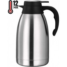 커피 통 (68 Oz)-물을 12 시간까지 뜨겁게 유지 스테인리스 스틸 보온병 이중 벽으로 된 대형 절연 진공 플라스크 Vondior, 단일옵션
