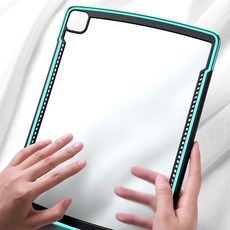 ipad pro 아이패드 프로 12.9 2020 4세대 심플 클리어 컬러 에어백 TPU 범퍼 하드 케이스 태블릿 악세사리, A그린