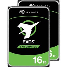 Seagate Exos X16 32TB 16TB x 2팩 Enterprise 3.5 Form Factor 내장 하드 드라이브 – Crypto Chia Mining용 7200RP, 32TB (16TB x 2 Packs) - 시게이트16tb