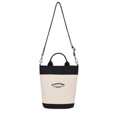 COVERNAT 캔버스 프레임 버킷백 아이보리 185438