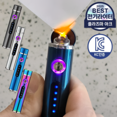 [KC인증] 피누스 고급 USB 충전식 플라즈마 전기 라이터 캔들 캠핑 낚시 등산, 1개, 실버