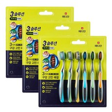 메디안 트리플솔루션 칫솔 미세모(6입), 6개입, 3개