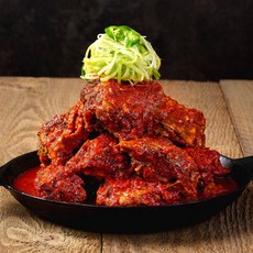 [가온밥상] 초간편 조리 입에착! 강력중독 매운 뼈찜 1KG + 1KG 세트 구성, 2개