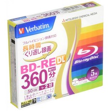 Verbatim Japan Barbatam (Verbatim Japan) 검토 Blu-ray Disc BD-Re DL 50GB 5 조각 흰색 프린터 단일 측면 2 레이어 1-2 회 vbe260np5v1