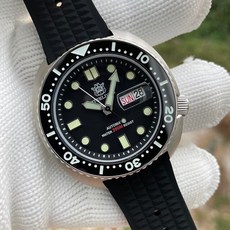steeldive 6105-8110 king turtle abalone dive watch men 20bar 달력 돋보기 nh36 자동 운동 기계식 손목 시계