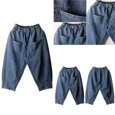 여성여름배기청바지