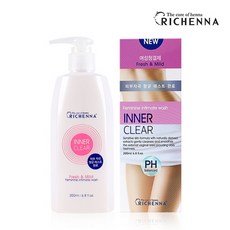 121 유진쇼핑 / F_리체나 이너 클리어 여성청결제 200ml 샴푸 진피 질경이 여성청결제, 단일 수량