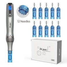 오토MTS 셀프 홈케어 탄력 모공 관리 기기 최신 Dr 펜 M8S 무선 더마펜 10 Pcs 바늘 카트리지 프로페셔널 마이크로니들링 MTS 스킨케어 도구 mts머신, 5.EU 12 PIN