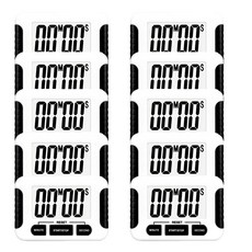 10 Pack Digital Kitchen Timer Magnetic Back and Retractable Stand Minute Second Count Up Countdown, 기타, 1개