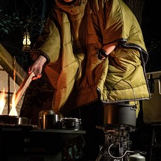  캠핑 대형 롱 후드 블랭킷 망토 입는 패딩 침낭 이불 담요 