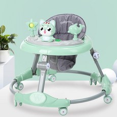 안전한 보행기 바퀴 달린 어린이 아기 워커 Andador 자동차 유아 음악 균형 학습, [06] green 2, 1개