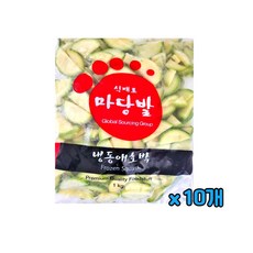 마당발 냉동 애호박(반달) 무려배송 식재료 슬라이스 되어 간편 조리 국 찌개 볶음 반찬 다양한 요리활용, 10개