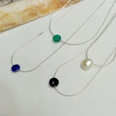그린오닉스목걸이실버