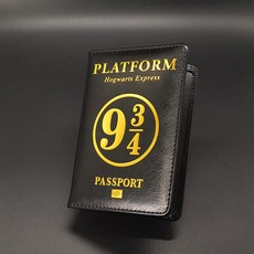 Hogwarts School Passport Cover women black pu leather potter passport case travel wallet document o
