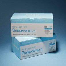 피부트러블 없는 KF-AD 바디앤 비말차단 마스크 대형 2box, 2개, 50개, 화이트