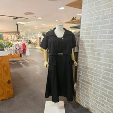레코브 LC31D8TP508S 허리 시보리 배색 투피스 원피스