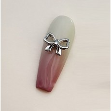 클래식네일 클래식 리본 네일파츠, 실버(764), 20개