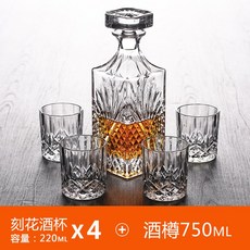 크리에이티브 언더락 글라스 양주잔 증류주 잔 양주 디켄터 위스키병 세트, AA, 1개
