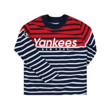 [MLB키즈] MLB 키즈 스트라이프 수영복 래쉬가드 상의 71SW67831-50R