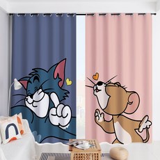 톰과제리 아이방인테리어 키즈룸 Tom and Jerry 커튼 블라인드 가리개커튼, 모델1
