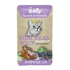 더캣츠 미니리얼 스프 파우치 고양이간식, 가다랑어치킨스프, 40g, 40개