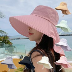 오미어블 넓은챙 뒷트임 플랩캡 아웃도어 여름 모자