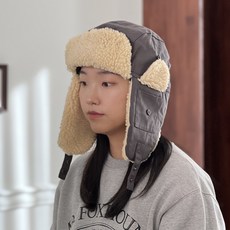 데이그린 남녀공용 빈티지 귀달이 군밤 털 모자