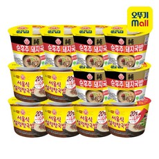오뚜기 컵밥 2종 6개씩(설렁탕+돼지국밥), 12개, 311g