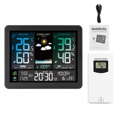 온도 습도 센서 측정 디지털 전문 전자 기상 관측소 지능형 컬러 스크린, 01 Weather station_01 CHINA, 1개