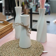 /포레스트상점_드라이플라워 세라믹 둥근꽃병 팜파스화병_forreststore+, ☆NICE_둥근화이트