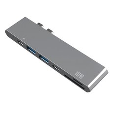 쏘 코리아 USB C 타입 멀티 허브 HDMI 젠더 이더넷 카드리더기 맥북 아이패드프로 삼성 LG, DH2 (스페이스그레이)