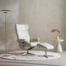 리바트 LM1 그라토 1인 천연가죽 수동 리클라이너 소파, 웨일샤크그린