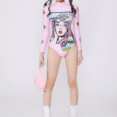 긴팔 비키니밴더 여성수영복 비치 몸매커버 실내수영복 래쉬가드, M, 블랙