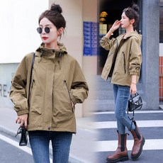 패션고리 여성 캐주얼 데일리 포켓 집업 후드자켓 H1047
