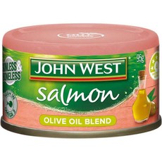 John West 존 웨스트 연어 올리브 오일 블렌드 통조림 95g 6팩, 6개