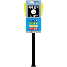 미세먼지 알림판 미세먼지 현황판 표지판 미세먼지 신호등, 1개
