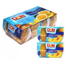 코스트코 돌 Dole 다이스 복숭아 과일컵 16개 x 2팩, 2개, 1.808kg