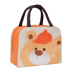 방수 열 절연 도시락 가방 학생 운반 점심 알루미늄 호일 북유럽, 11.Orange bear⭐Con.., 1개