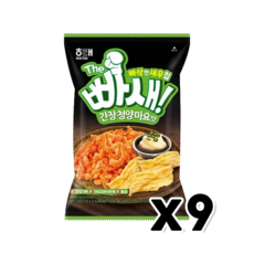 해태 빠새 간장청양마요맛 봉지과자 55g x 9개