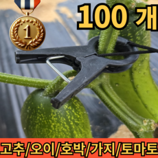지퍼라 오이 가지 호박 고추 토마토 텃밭 식물 집게 100개 줄기 유인 고정 지지대집게, 1.2cm, 1개