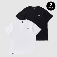 [백화점매장판]엄브로 반팔 티셔츠 2매입 화이트 블랙