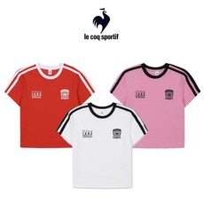 매장판 르꼬끄 여성 크롭 선데이 블로코어 반팔티