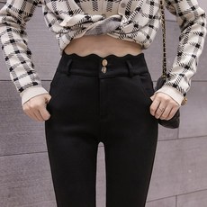 겨울 두터운 융털 아우터 레깅스바지 보온 스판 긴바지 부츠컷팬츠 P65