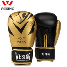 Wesing 프로 성인 권투 장갑 무에타이 MMA 펀치 미츠 실버 골드, 금, 8온스